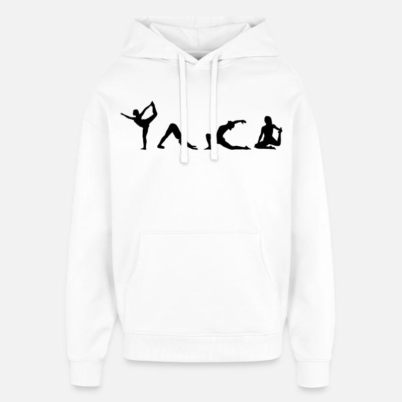 Dessin de Yogini - Sweat à capuche unisexe Stanley/Stella Oversized - blanc