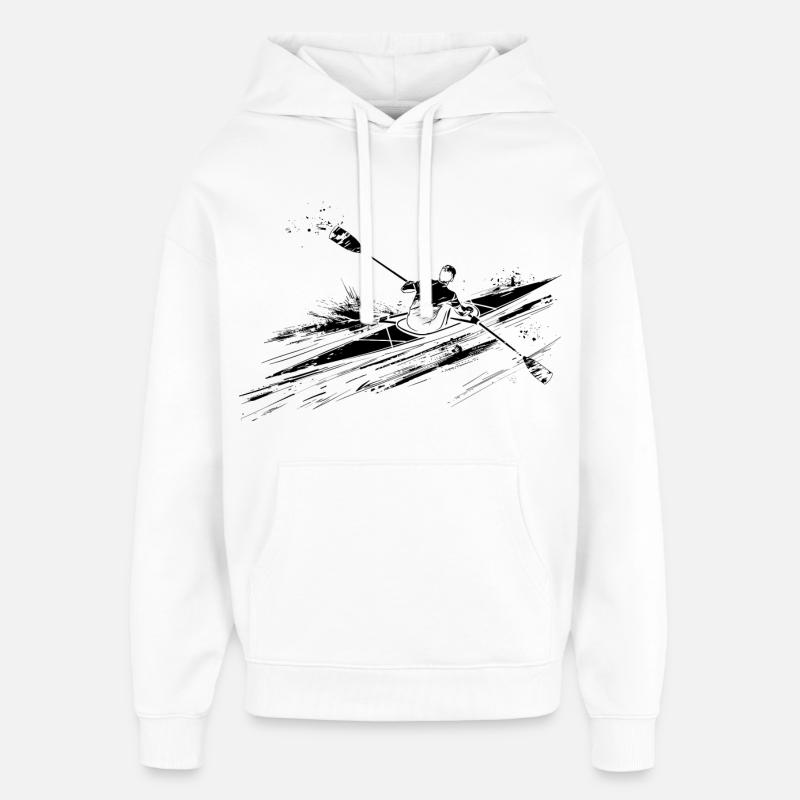 Ruderer - Oversized Unisex Hoodie von Stanley/Stella - Weiß