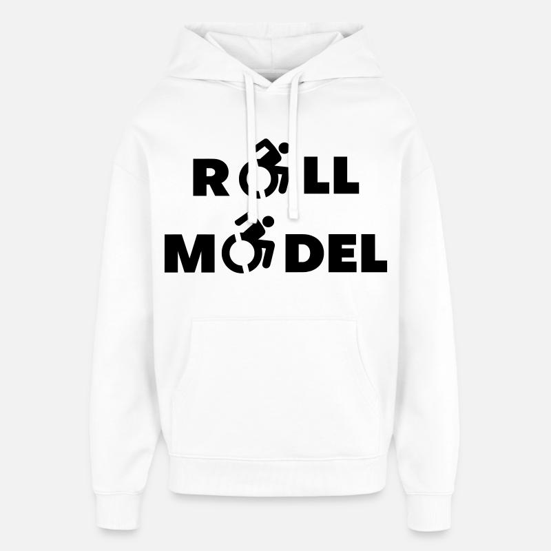 Jeder Rollstuhlfahrer ist ein Vorbild # - Oversized Unisex Hoodie von Stanley/Stella - Weiß