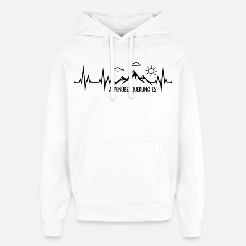 Alpenüberquerung E5 - Oversized Unisex Hoodie von Stanley/Stella - Weiß