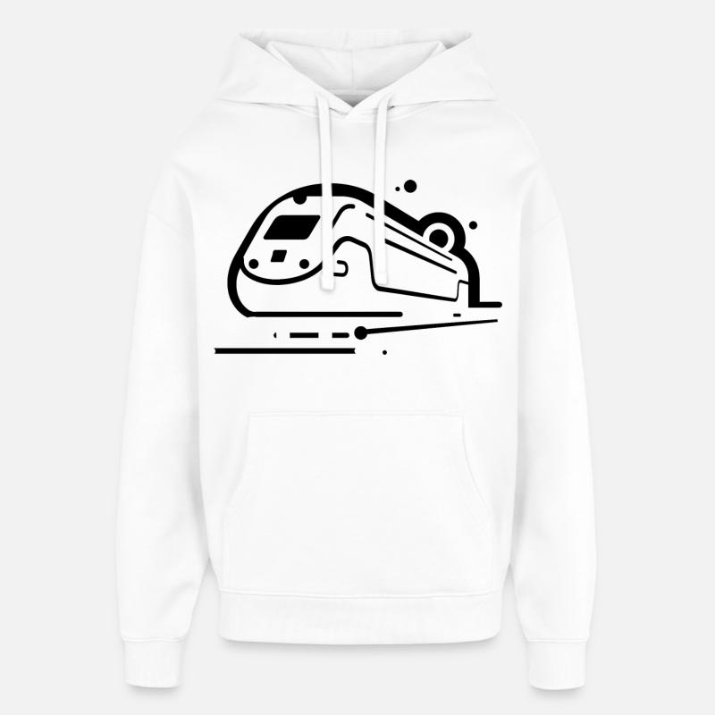 Train Style BD - Sweat à capuche unisexe Stanley/Stella Oversized - blanc