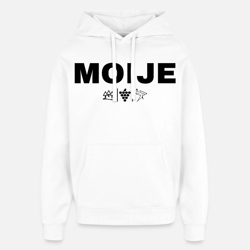 MOIJE - Sweat à capuche unisexe Stanley/Stella Oversized - blanc