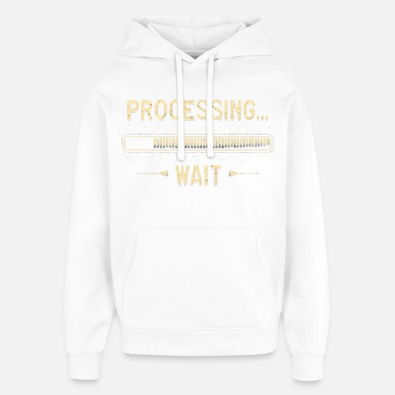 Processing... Please Wait - Oversized Unisex Hoodie von Stanley/Stella - Weiß