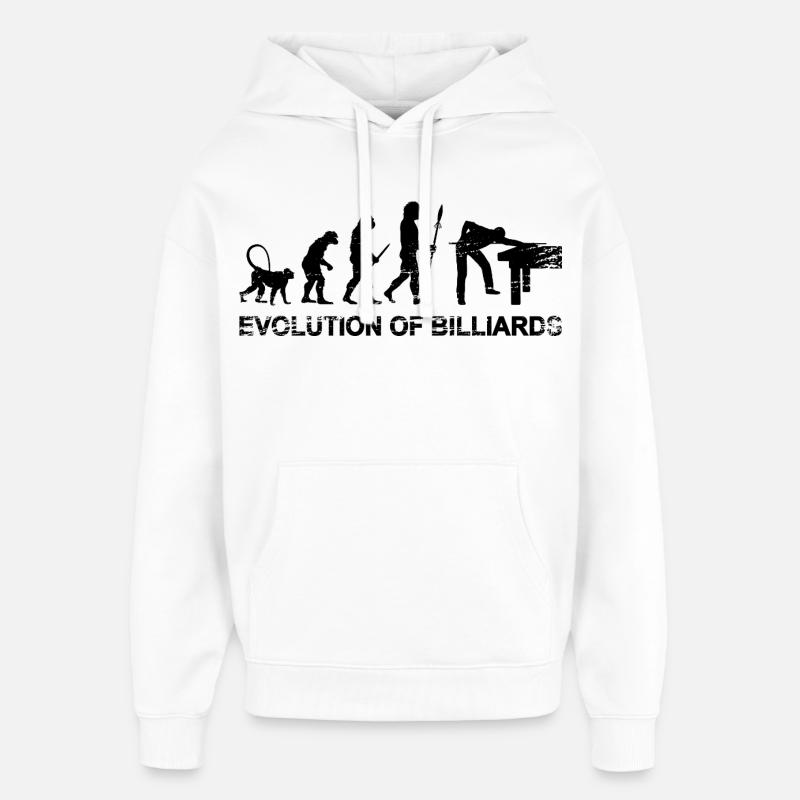 Billard Evolution - Oversized Unisex Hoodie von Stanley/Stella - Weiß