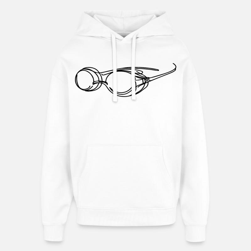 Lunettes de natation Graphic - Sweat à capuche unisexe Stanley/Stella Oversized - blanc