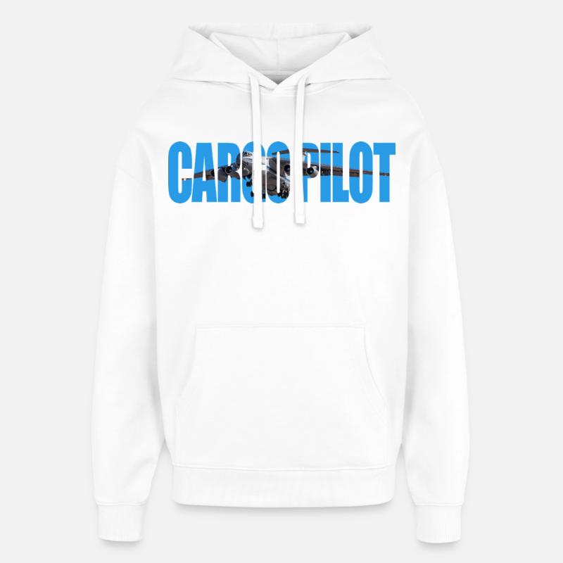 Pilote cargo IL-76 - Sweat à capuche unisexe Stanley/Stella Oversized - blanc