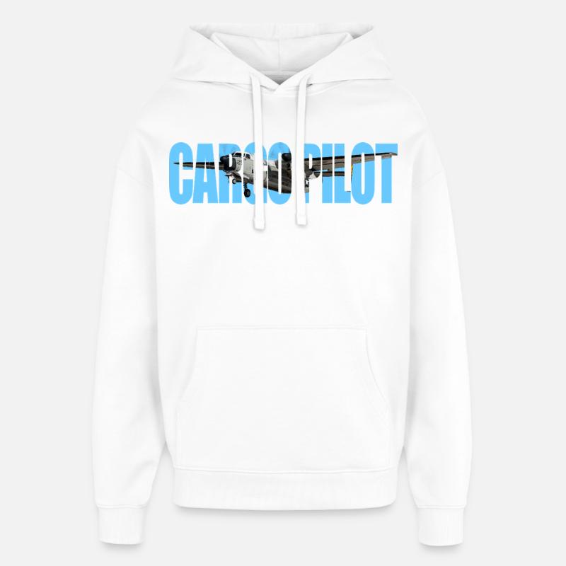 Pilote cargo C-2A - Sweat à capuche unisexe Stanley/Stella Oversized - blanc