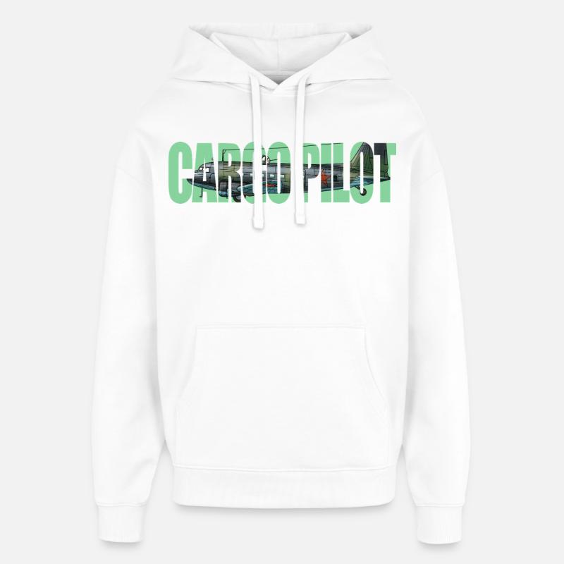 Pilote cargo Li-2 - Sweat à capuche unisexe Stanley/Stella Oversized - blanc