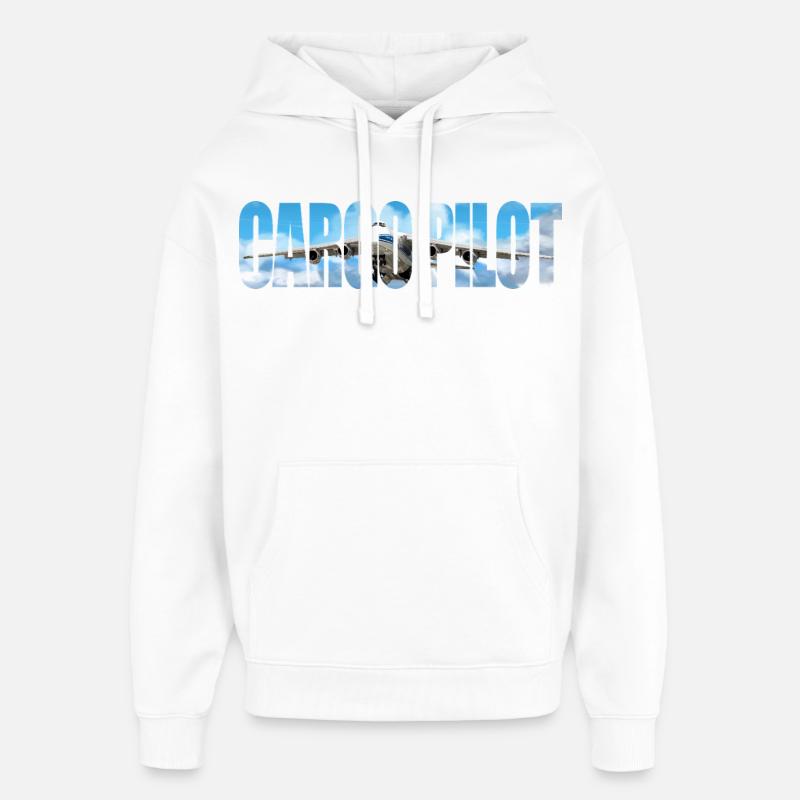 Pilote cargo An-124 - Sweat à capuche unisexe Stanley/Stella Oversized - blanc