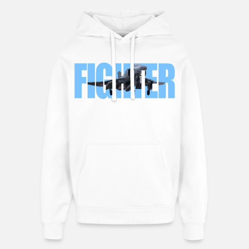 Chasseur F-4 Phantom - Sweat à capuche unisexe Stanley/Stella Oversized - blanc
