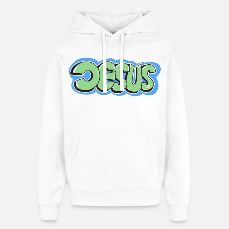 Jesus - Oversized Unisex Hoodie von Stanley/Stella - Weiß