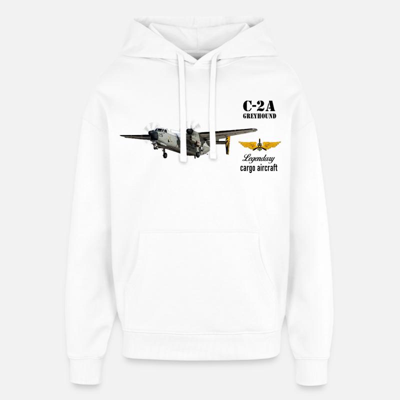 C-2A Greyhound - Sweat à capuche unisexe Stanley/Stella Oversized - blanc