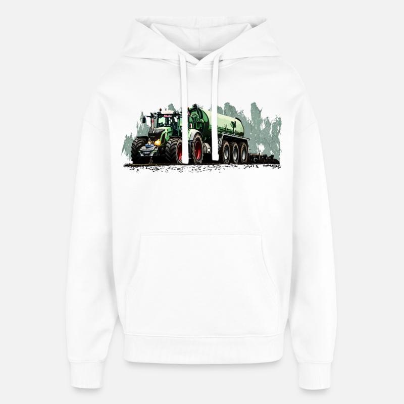 Poids lourd sur quatre roues - Sweat à capuche unisexe Stanley/Stella Oversized - blanc