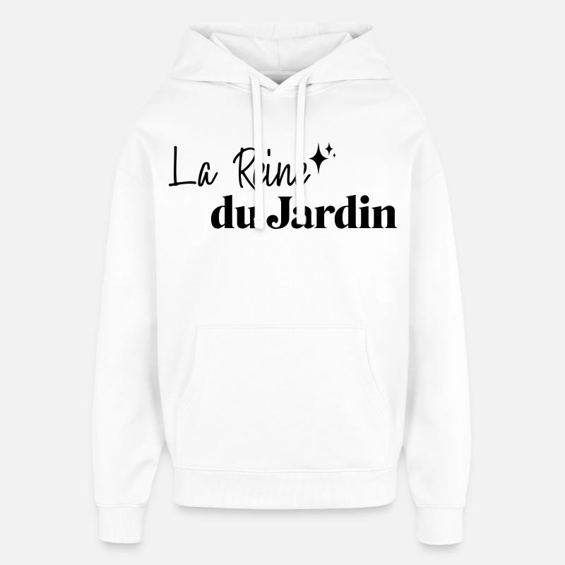 Reine du jardin - Sweat à capuche unisexe Stanley/Stella Oversized - blanc