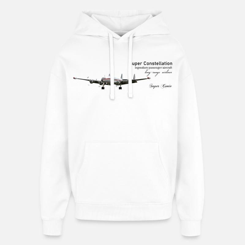 Super Constellation - Sweat à capuche unisexe Stanley/Stella Oversized - blanc