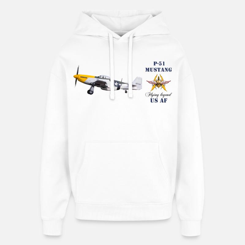 P-51 - Sweat à capuche unisexe Stanley/Stella Oversized - blanc