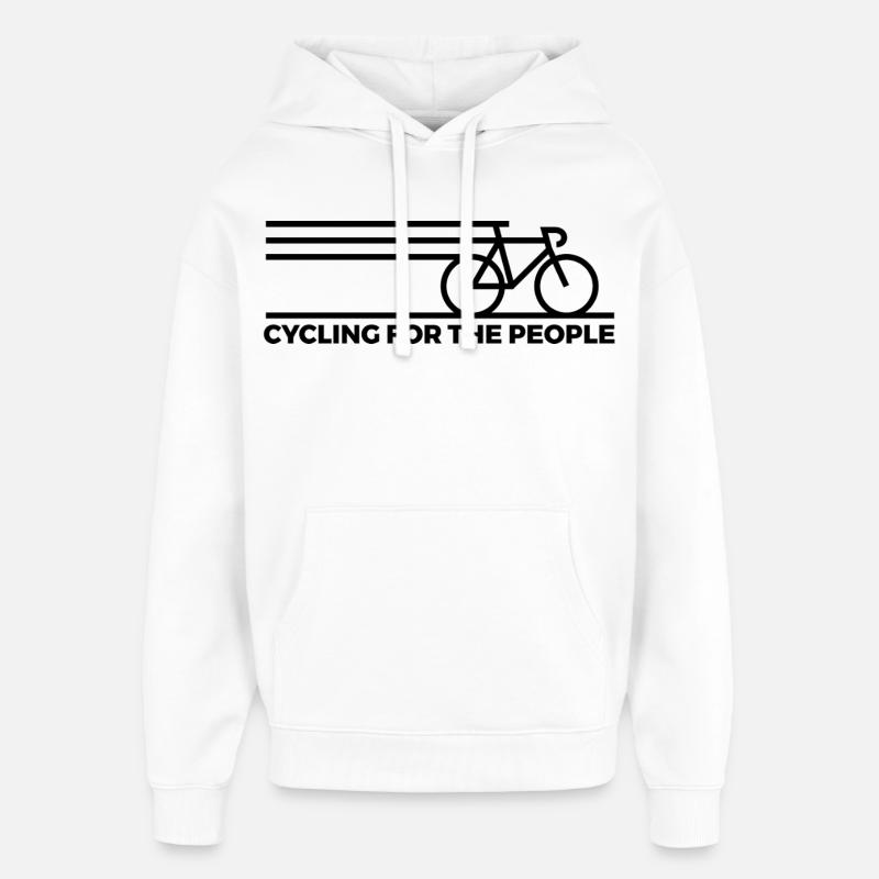 Cyclisme pour le peuple - Sweat à capuche unisexe Stanley/Stella Oversized - blanc