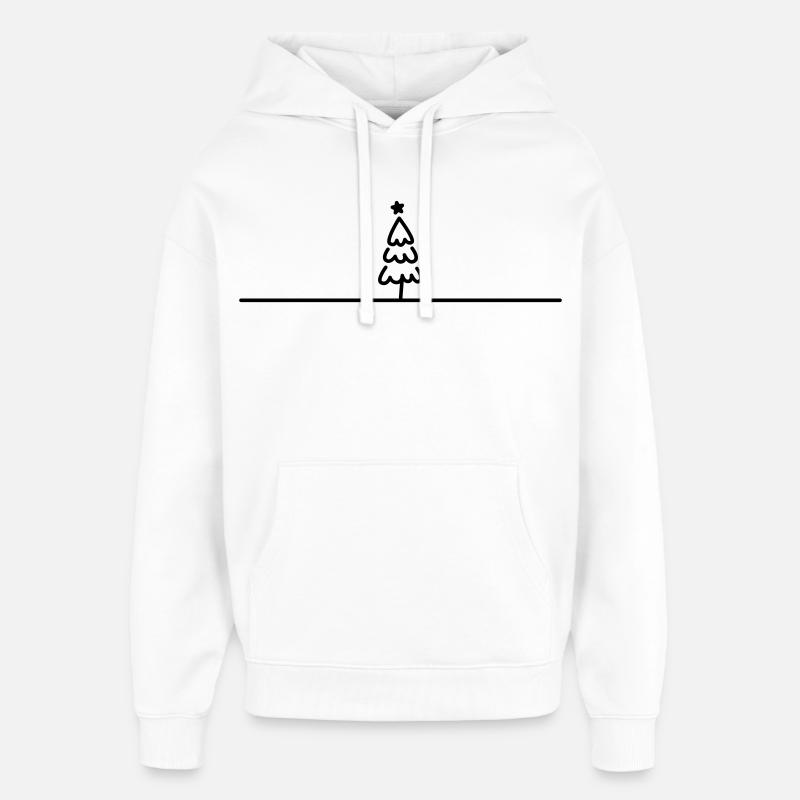 Arbre de Noël - Sweat à capuche unisexe Stanley/Stella Oversized - blanc