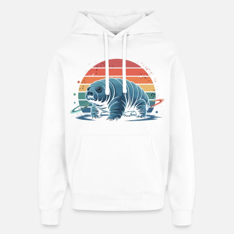 Chien de l’espace imaginatif - Sweat à capuche unisexe Stanley/Stella Oversized - blanc