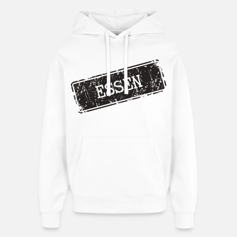 Essen Küchenmotif mit rustikaler Note - Oversized Unisex Hoodie von Stanley/Stella - Weiß