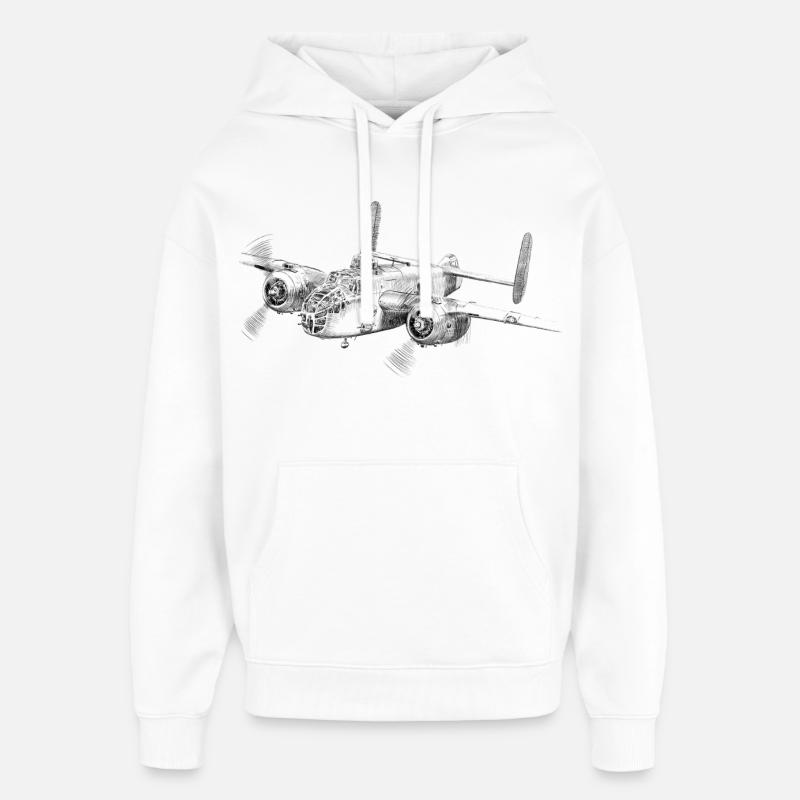 B-25 - Sweat à capuche unisexe Stanley/Stella Oversized - blanc