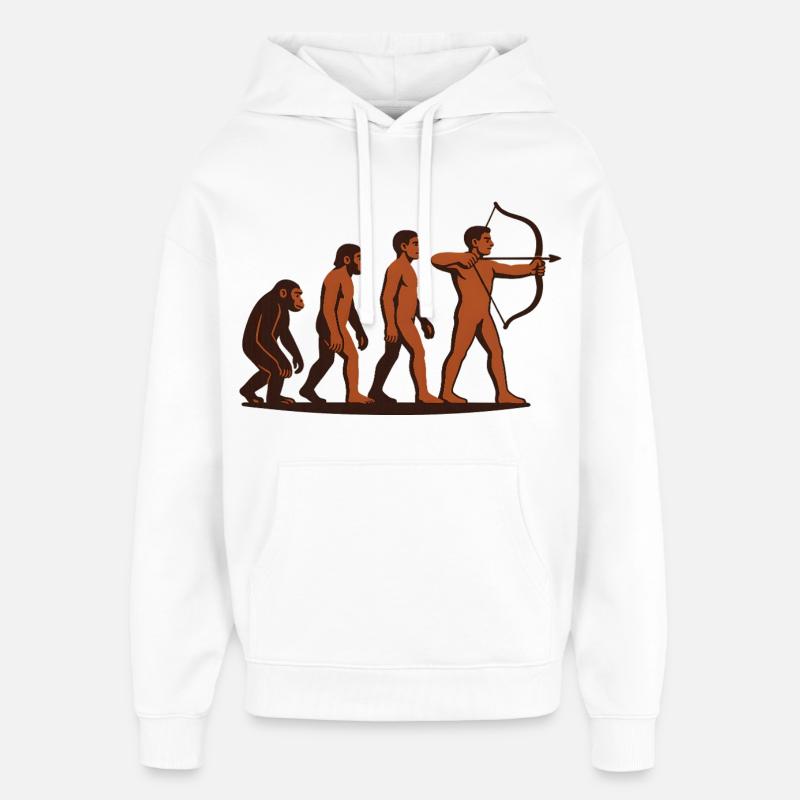 Evolution Bogenschießen Bogen Ziel Bogenschütze - Oversized Unisex Hoodie von Stanley/Stella - Weiß