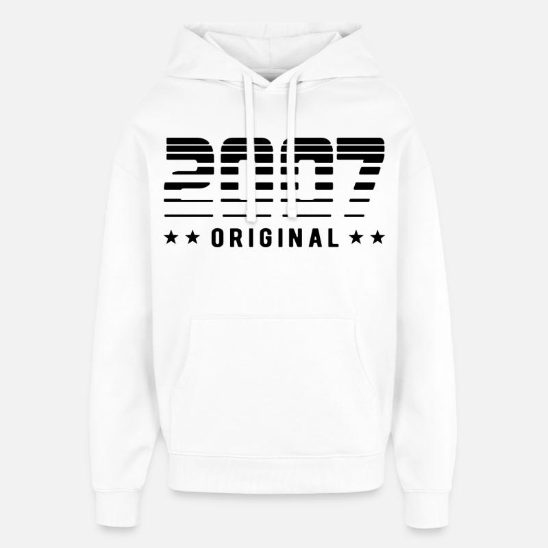 Édition limitée originale 2007 - Anniversaire - Sweat à capuche unisexe Stanley/Stella Oversized - blanc