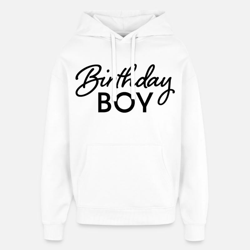 Garçon d’anniversaire - Sweat à capuche unisexe Stanley/Stella Oversized - blanc