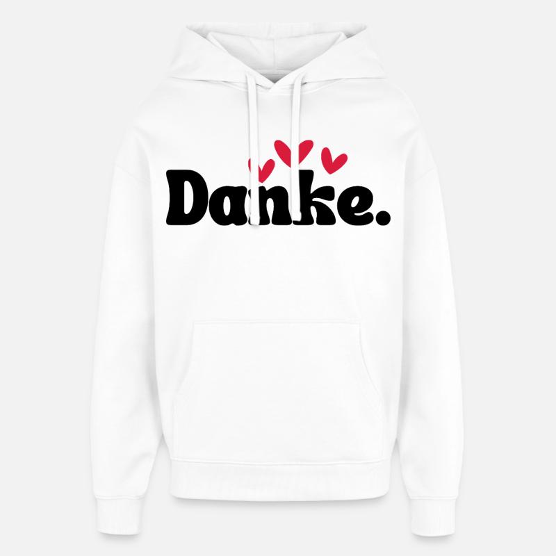 Three Hearts Doodle Pattern - Oversized Unisex Hoodie by Stanley/Stella - white