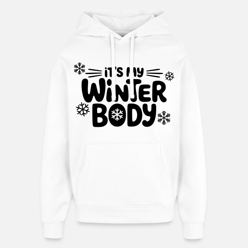 Winter body - Sweat à capuche unisexe Stanley/Stella Oversized - blanc