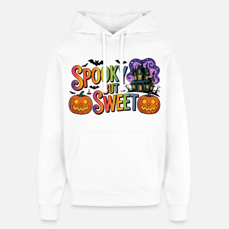 Motif d'Halloween effrayant mais doux - Sweat à capuche unisexe Stanley/Stella Oversized - blanc