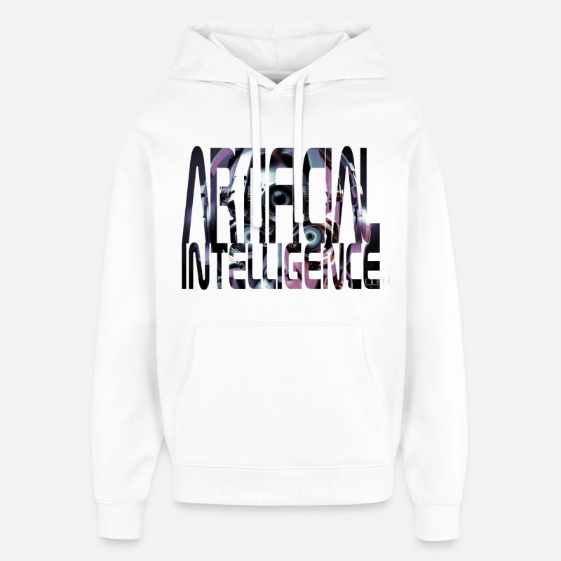 Intelligence artificielle - Sweat à capuche unisexe Stanley/Stella Oversized - blanc