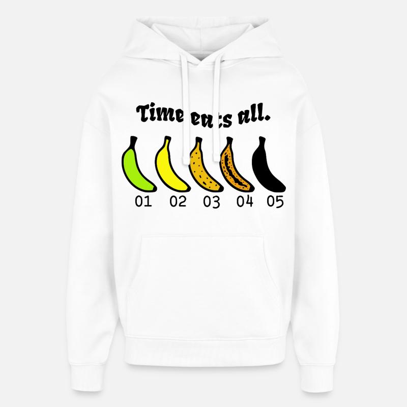 Cycle de vie de la banane - Sweat à capuche unisexe Stanley/Stella Oversized - blanc