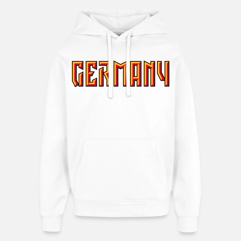 Lettrage Allemagne (Relief / 3D / 3C) - Sweat à capuche unisexe Stanley/Stella Oversized - blanc