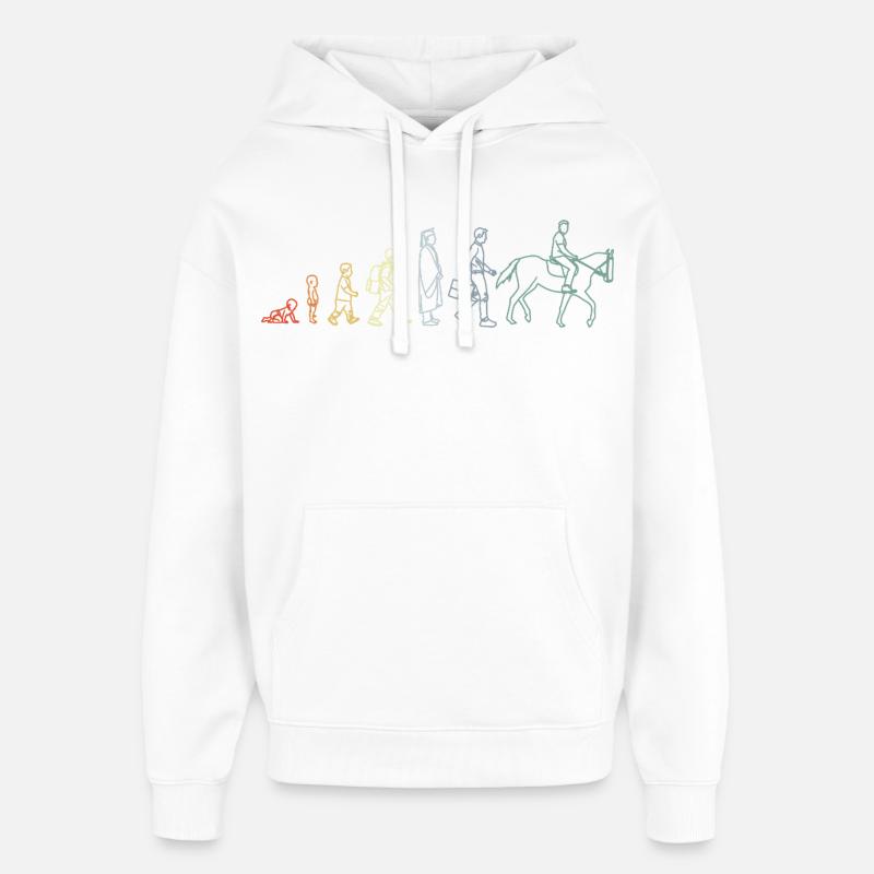 Equestrian Evolution - Oversized Unisex Hoodie by Stanley/Stella - white