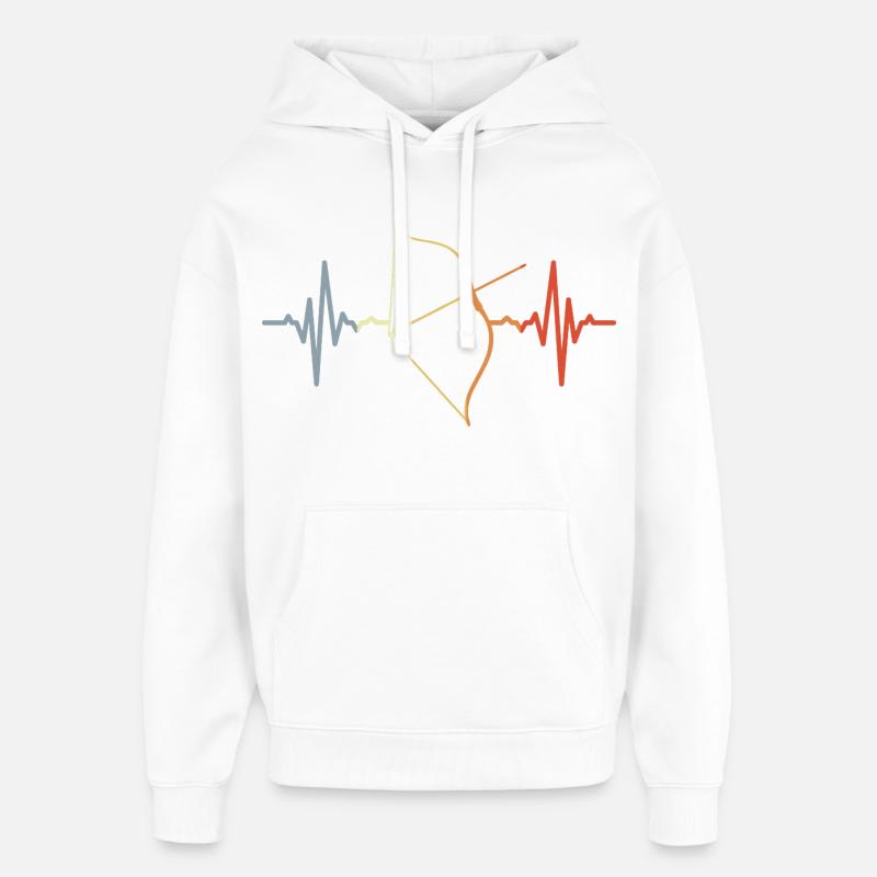 Cardiogramme d’arc composite - Sweat à capuche unisexe Stanley/Stella Oversized - blanc
