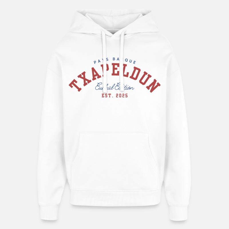 Txapeldun - Sweat à capuche unisexe Stanley/Stella Oversized - blanc