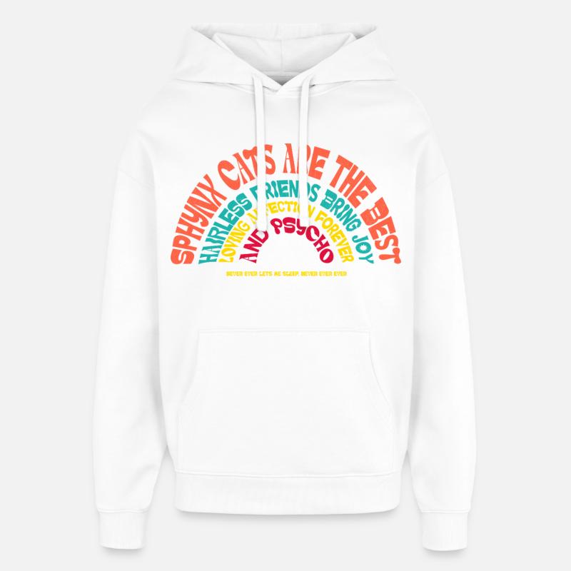 Sphynx Cat Humour sarcastique drôle - Sweat à capuche unisexe Stanley/Stella Oversized - blanc