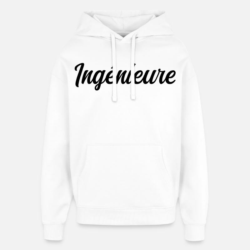 Technical Design Engineer Science Project - Oversized Unisex Hoodie by Stanley/Stella - white