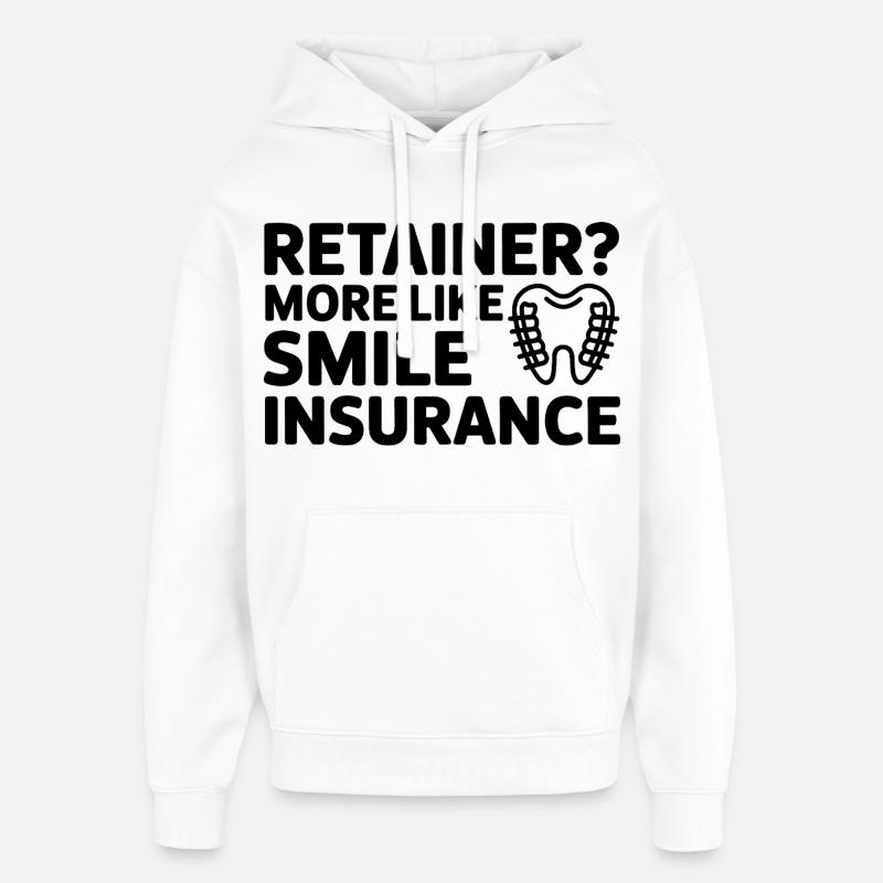 Assurance Sourire Retainer Life Design - Sweat à capuche unisexe Stanley/Stella Oversized - blanc