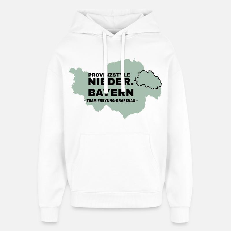 Basse-Bavière | FREYUNG-GRAFENAU - Sweat à capuche unisexe Stanley/Stella Oversized - blanc