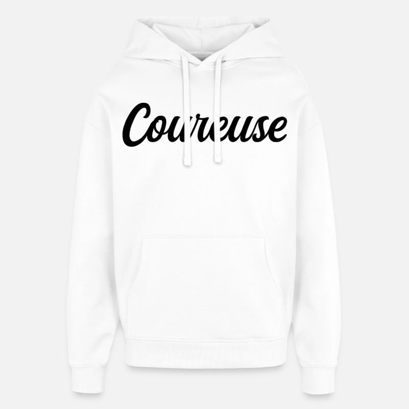 Coureuse - Sweat à capuche unisexe Stanley/Stella Oversized - blanc