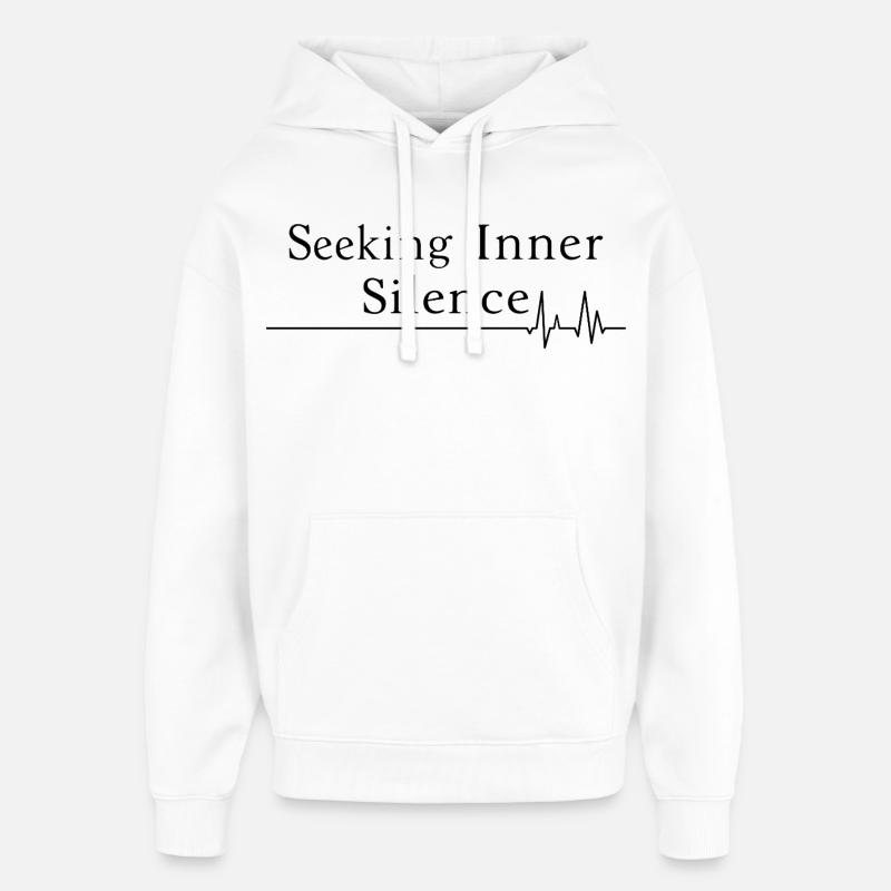 À la recherche du silence intérieur - Sweat à capuche unisexe Stanley/Stella Oversized - blanc