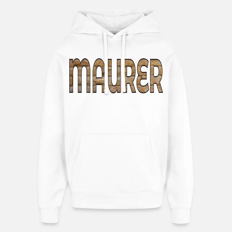 BRIQUES DE CONSTRUCTION DE MAÇONS - Sweat à capuche unisexe Stanley/Stella Oversized - blanc