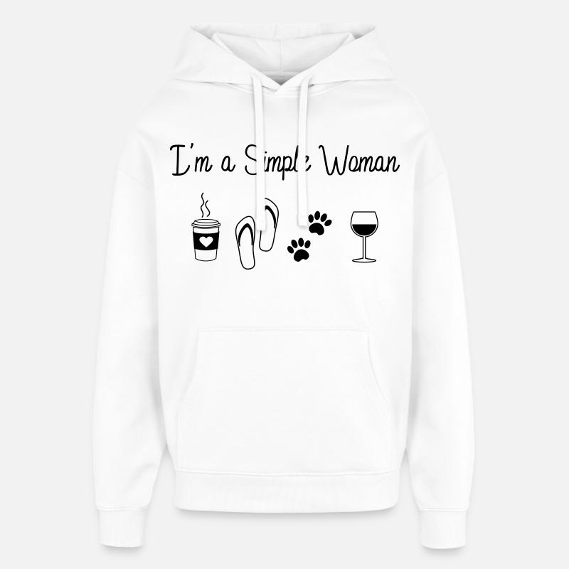 Femme simple - Sweat à capuche unisexe Stanley/Stella Oversized - blanc