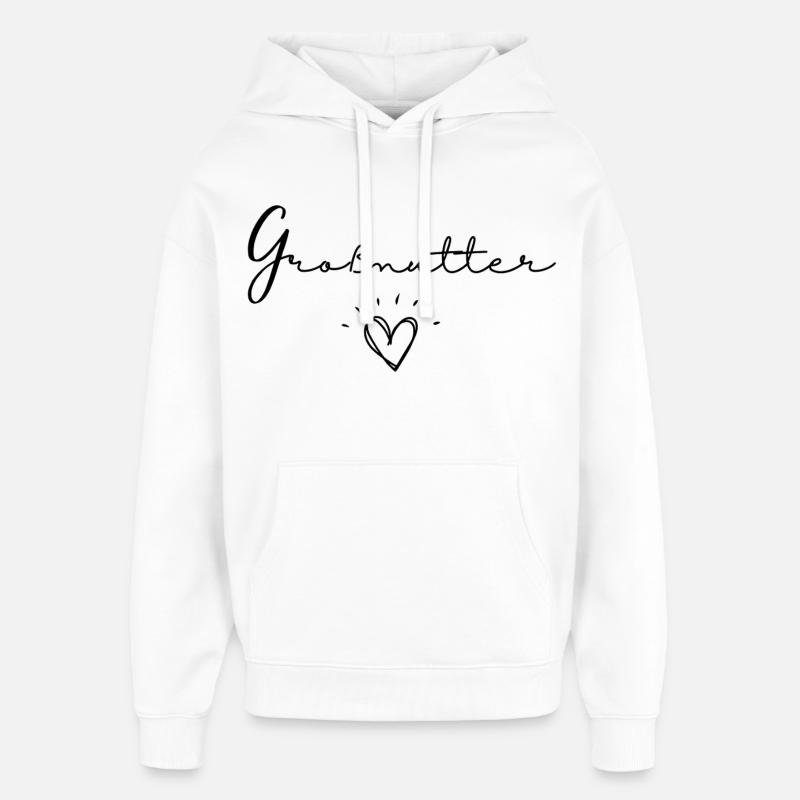 Großmutter - Sweat à capuche unisexe Stanley/Stella Oversized - blanc