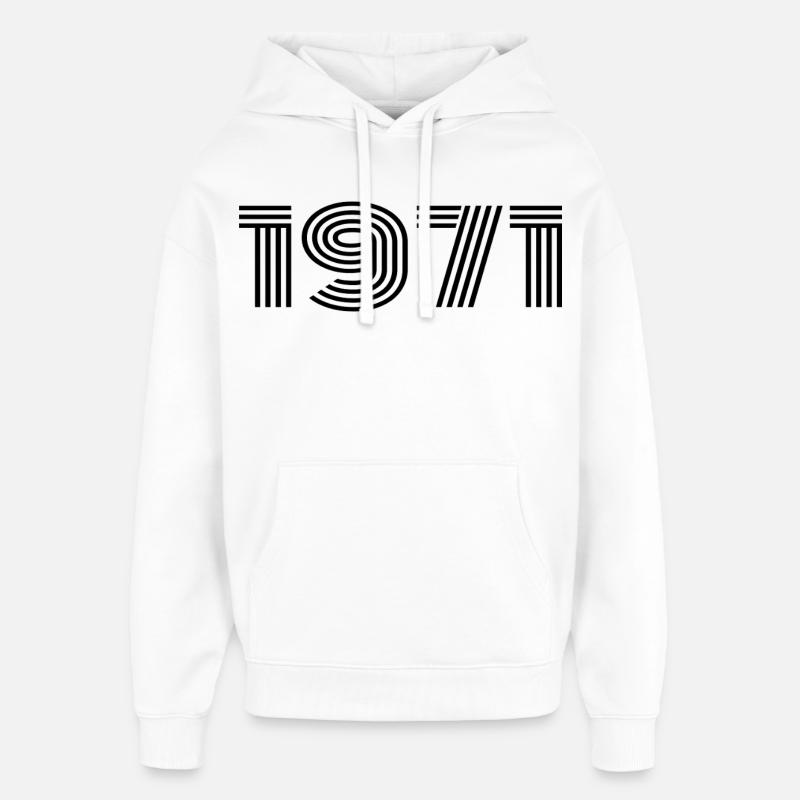 54e Anniversaire 54 ans Anniversaire - Sweat à capuche unisexe Stanley/Stella Oversized - blanc