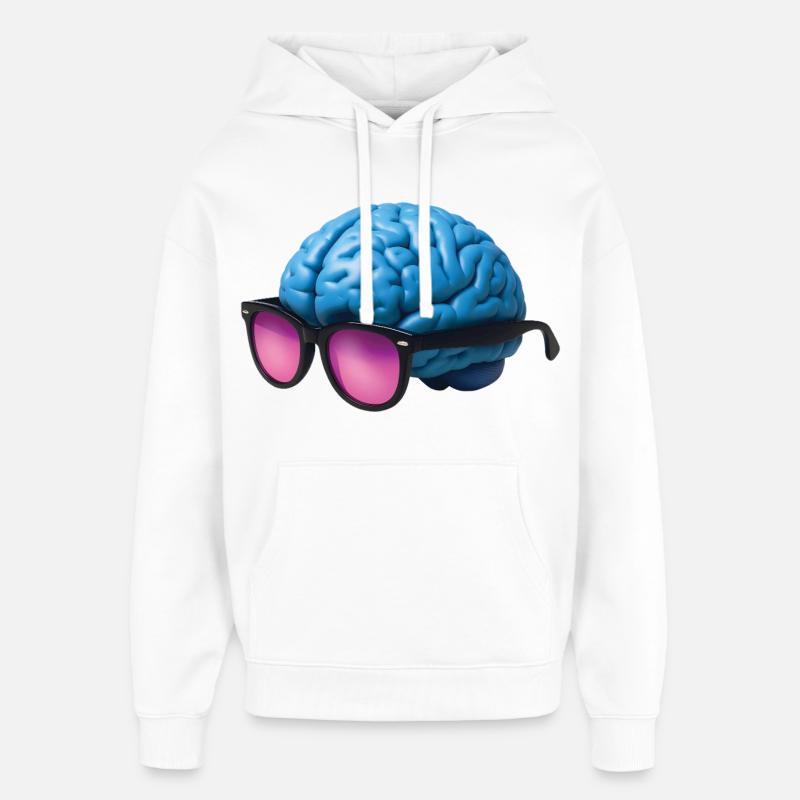 CHANGE PERSPECTIVE - freedom & rights - Sweat à capuche unisexe Stanley/Stella Oversized - blanc