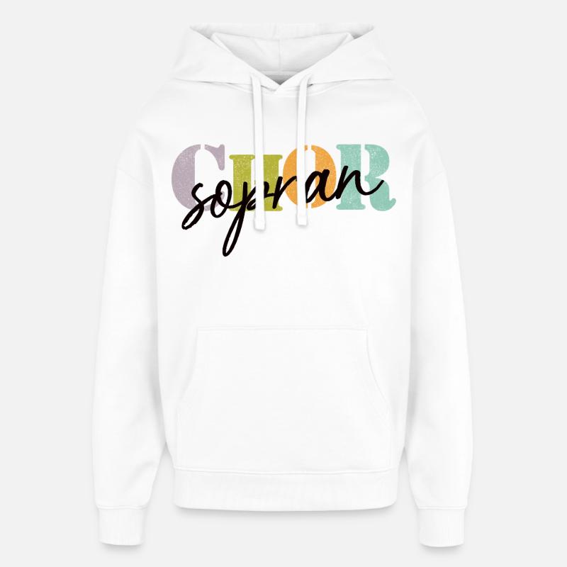 Soprano de chœur - Sweat à capuche unisexe Stanley/Stella Oversized - blanc