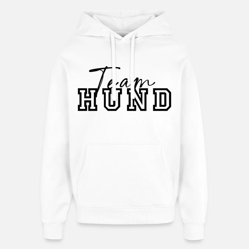 Chien d’équipe - Sweat à capuche unisexe Stanley/Stella Oversized - blanc